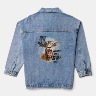 Ich versuchte, 2 Minuten meines Jeansjacke