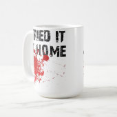 Ich versuchte es bei Zuhause Funny Travel Mug Kaffeetasse (Vorderseite Links)