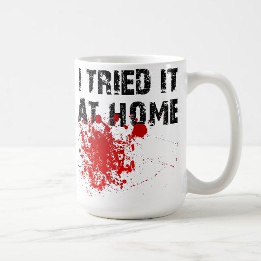 Ich versuchte es bei Zuhause Funny Travel Mug Kaffeetasse (Rechts)