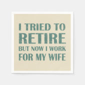 Ich versuchte, Funny Retirement Geschenke für Männ Serviette (Vorderseite)