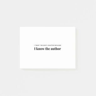 Ich vertraue dem nächsten Kapitel, weil ich kenne  Post-it Klebezettel