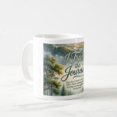 Ich vertraue der Reise Kaffeetasse (Vorderseite Links)