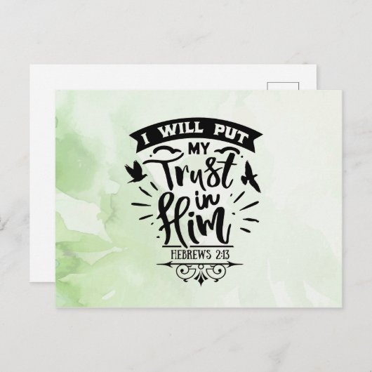 Ich vertraue ihm postkarte (Vorne/Hinten)
