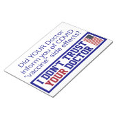 Ich vertraue Ihrem Arzt nicht Notizblock (angewinkelt)