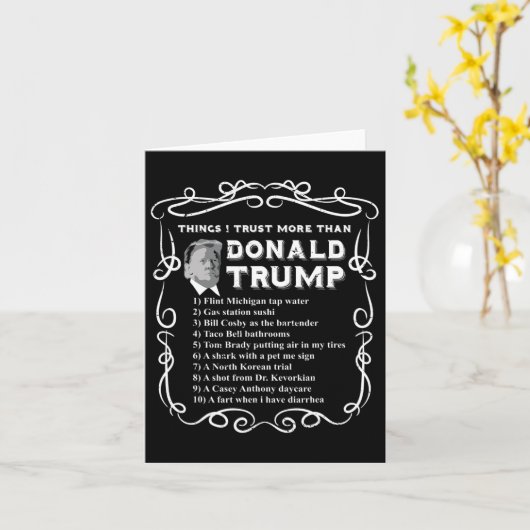 Ich vertraue mehr als Donald Trump Anti Potus Vote Karte (Gelbe Blume)