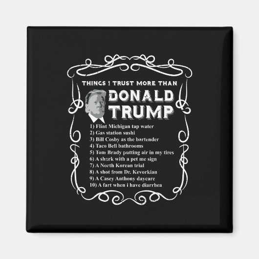 Ich vertraue mehr als Donald Trump Anti Potus Vote Magnet (Vorne)