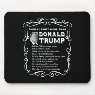 Ich vertraue mehr als Donald Trump Anti Potus Vote Mousepad