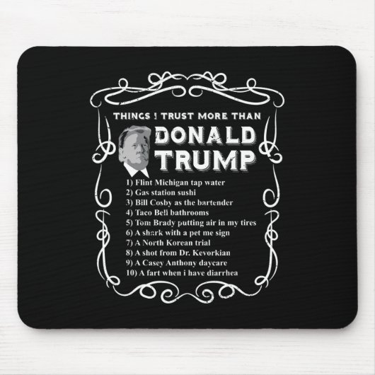 Ich vertraue mehr als Donald Trump Anti Potus Vote Mousepad (Vorne)
