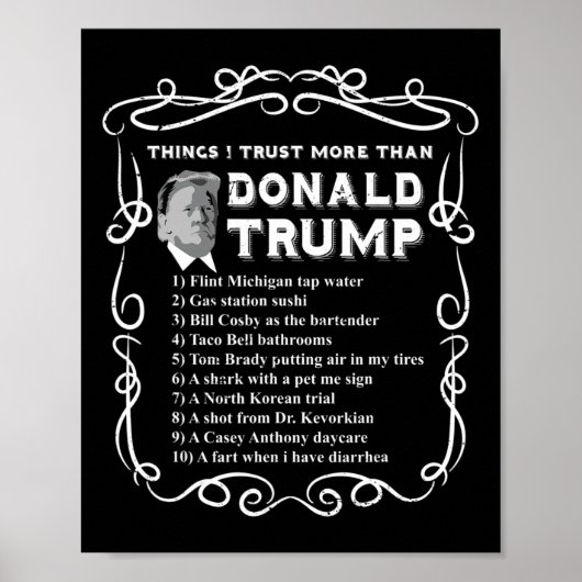 Ich vertraue mehr als Donald Trump Anti Potus Vote Poster (Vorne)