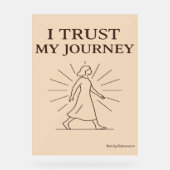 ICH VERTRAUE MEINE REISE - Minimalistische Motivie Acrylschild (Vorderseite)