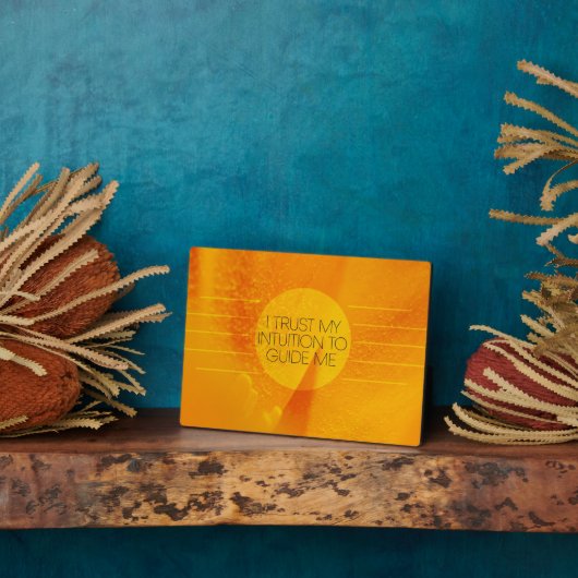 Ich vertraue meiner Intuition Fotoplatte (Seite)