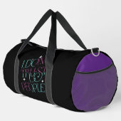Ich vertraue Menschen nicht Zitat Duffle Bag (Rechte Ecke)