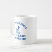 Ich vertraue nicht auf Treppen Kaffeetasse (Vorderseite Links)