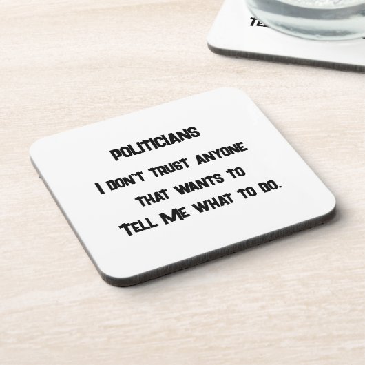 Ich vertraue nicht getränkeuntersetzer (Linke Seite)