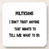 Ich vertraue nicht getränkeuntersetzer (Vorderseite)