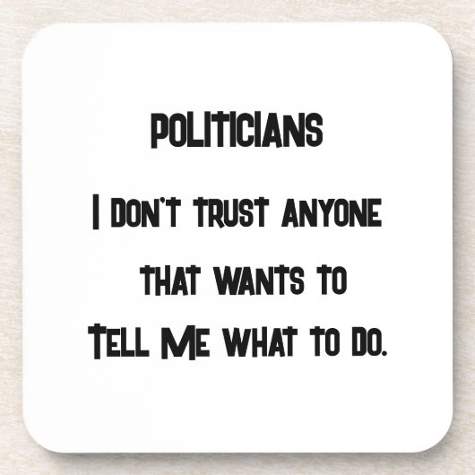 Ich vertraue nicht getränkeuntersetzer (Vorderseite)