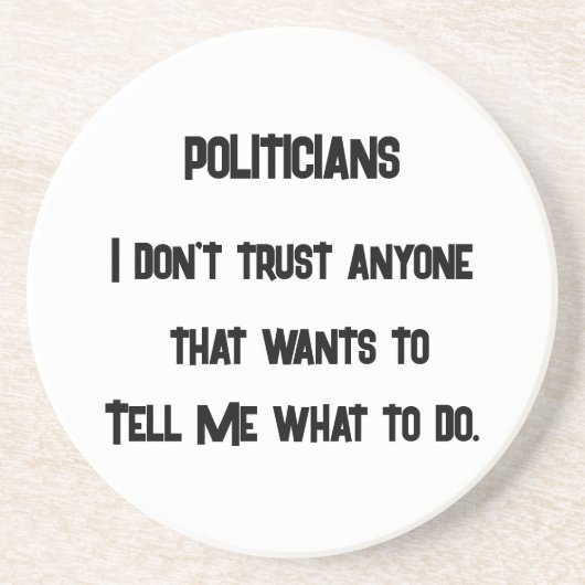 Ich vertraue nicht getränkeuntersetzer (Vorne)