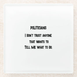 Ich vertraue nicht glasuntersetzer