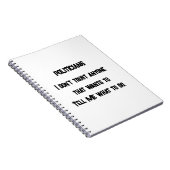 Ich vertraue nicht notizblock (Rechte Seite)