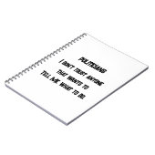 Ich vertraue nicht notizblock (Linke Seite)