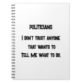 Ich vertraue nicht notizblock (Vorderseite)