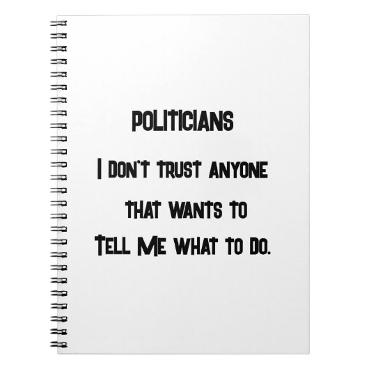 Ich vertraue nicht notizblock (Vorderseite)