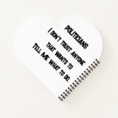 Ich vertraue nicht notizblock (Rückseite)