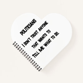 Ich vertraue nicht notizblock