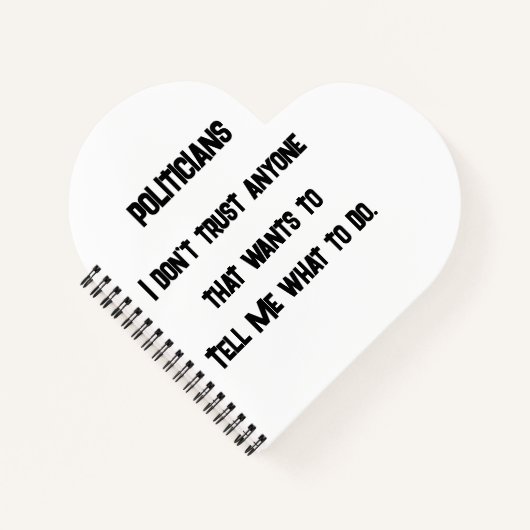 Ich vertraue nicht notizblock (Vorderseite)