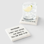 Ich vertraue nicht steinuntersetzer (Seitenansicht)