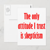 Ich vertraue nur auf Skepsis Postkarte (Vorne/Hinten)