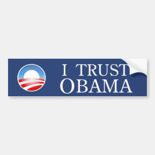 Ich vertraue Obama-Autoaufkleber Autoaufkleber
