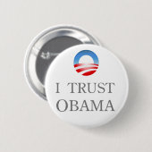 Ich vertraue Obama-Knopf Button (Vorne & Hinten)