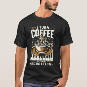 Ich verwandele Kaffee in Musikpädagogik Musiklehre T-Shirt