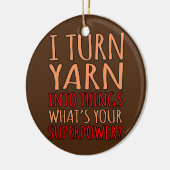 Ich verwandle Garne in Dinge, die durch Häkelknitt Keramik Ornament (Links)