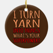 Ich verwandle Garne in Dinge, die durch Häkelknitt Keramik Ornament (Hinten)