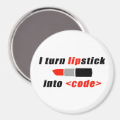 Ich verwandle Lippenstift in Code Magnet (Vorderseite/Rückseite)