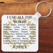 Ich verwende alle Wörter / Nicht konform Schlüsselanhänger (Rückseite)