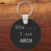 Ich verwende Arch Linux Computersoftware Schlüsselanhänger (Vorderseite)