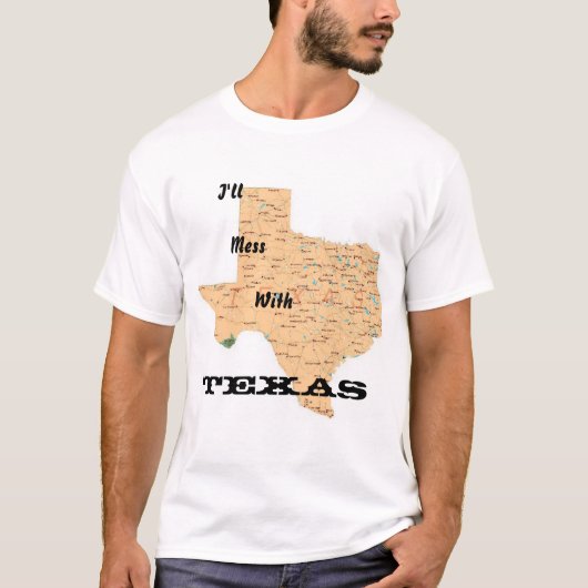 Ich verwirre mit Texas T-Shirt (Vorderseite)