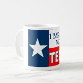 Ich verwirrte mit Texas Kaffeetasse (Vorderseite Links)