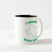 Ich verwirrte mit Texas Zweifarbige Tasse (VorderseiteRechts)