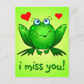 Ich verzeihe dir Niedliche grüne Froschherzen Postkarte (Vorderseite)