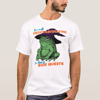 Ich verzögern nicht, dass ich Side Quests Frog tue T-Shirt