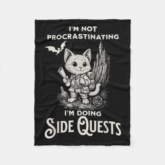 Ich verzögern nicht, dass ich Side Quests RPG mach Fleecedecke (Vorderseite)