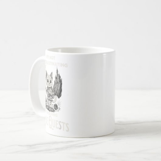 Ich verzögern nicht, dass ich Side Quests RPG mach Kaffeetasse (Vorderseite Links)