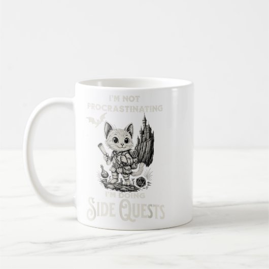 Ich verzögern nicht, dass ich Side Quests RPG mach Kaffeetasse (Links)