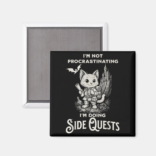 Ich verzögern nicht, dass ich Side Quests RPG mach Magnet (Vorderseite/Rückseite)