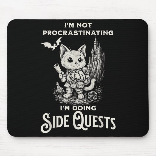 Ich verzögern nicht, dass ich Side Quests RPG mach Mousepad (Vorne)