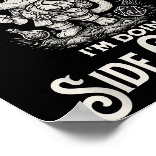 Ich verzögern nicht, dass ich Side Quests RPG mach Poster (Ecke)